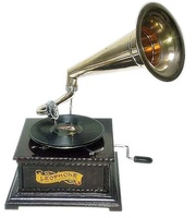 Gramófono de latón Vintage, aspecto superior, producto estándar, artesanía india, nuevo diseño, calidad superior, artículo al por mayor, decoración del hogar