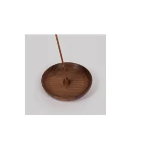 100% Best mango wood Incense holder for customized size nd cheap price with round shape for sale product