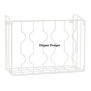 Cesta de lujo de diseño montada en la pared con recubrimiento en polvo negro único Ecológico Hierro Metal Elegante Última venta al por mayor para hoteles - Product Image 6