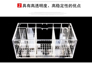 Acuarios cuatro compartimentos separados <span class=keywords><strong>casa</strong></span> ubicación de peces caja de cría de peces, pecera de acrílico - Product Image 4