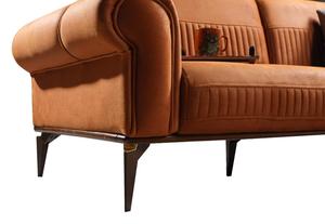 Sofá Cama Convertible de Madera de Alta Calidad para Sala de Estar, Hecho en Turquía, Compatible con Comedor, Diseño Moderno - Product Image 5