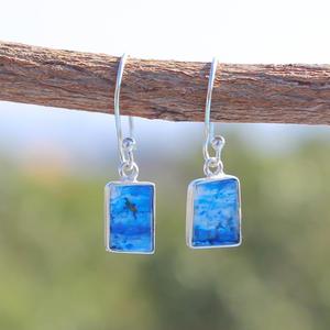 Blue Kyanite Natural Gemstone 925 Solid Sterling Silver Handmade Jewelry <b>Earring</b> 1.09"<b>Long</b> Jewelry Women Cute Gift - Product Image 3