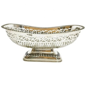 Corbeille à fruits décorative artisanale en métal métallique finition plaquée or brillant panier de rangement design arrondi - Product Image 6