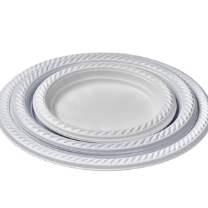 Juego de placas reutilizables desechables de plástico, placa de plástico de Color blanco, venta al por mayor de Turquía - Product Image 1