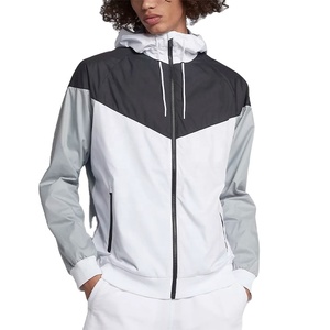 Chaqueta Cortavientos Personalizada para Hombre, con Capucha, Logotipo Frontal, Impermeable, Transpirable, de Poliéster y Spandex, con Cierre, en Varios Colores - Product Image 1