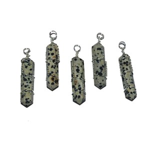 จี้สำหรับใส่เถ้ากระดูก Dalmation Jasper,แท่นยึดสองจุดสำหรับแจสเปอร์ - Product Image 1