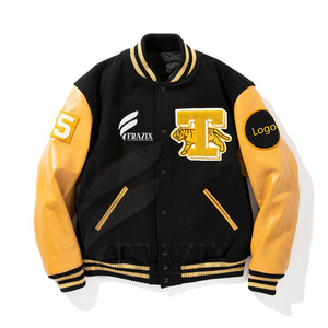 Veste Letterman universitaire personnalisée et basse unisexe prête à expédier Offre Spéciale le produit en tissu de toile - Product Image 1