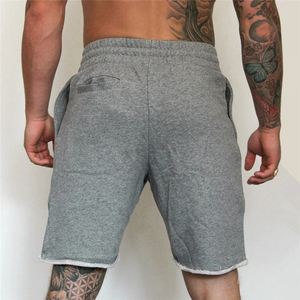 New Summer Casual 100% Cotton Jogger <b>Shorts</b> Gym Fitness Bodybuilding Running Workout Sweatpants Knee Length Sport Pants - Product Image 2