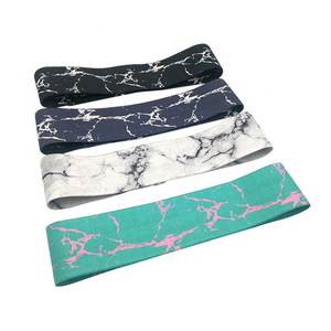 Bandas de resistencia circulares de cadera de tela ajustable, juego de ejercicios de gimnasio, patrón impreso, bandas de botín para Fitness, entrenamiento de fuerza de piernas - Product Image 6