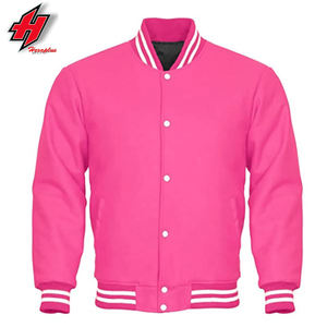 Chaqueta Varsity de lona para hombre Suéter de Chicago con diseño de letras personalizable para invierno - Product Image 1
