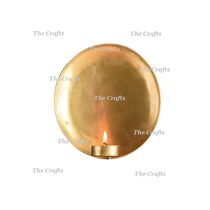 Magnifique porte-bougie décoratif mural en fer doré et noir pour la décoration intérieure - Product Image 2