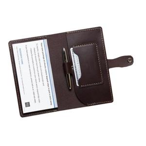 Meilleures couvertures de chéquier en cuir PU personnalisées porte-cartes de visite fermeture à bouton-pression - Product Image 1