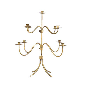 Bougeoir pour dîner à bougie Accueil Hôtels Café Décoration de table personnalisée Support votif en aluminium et métal pour candélabre - Product Image 1