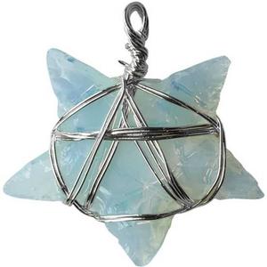 Opalite étoile forme cristal naturel pierre précieuse sculptée bijoux médiation pierre gravée amour Style fil semi-précieux pierre artisanat - Product Image 1