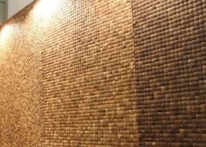 Rivestimento di pavimentazione delle mattonelle di mosaico del pannello di parete delle coperture dello scudo decorativo nero marrone naturale originale - Product Image 5