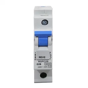 Reve 20 Ampere 1 Pole MCB Circuit Breaker - 6KA C Curve Miniature Circuit Breaker for High Voltage - White.....