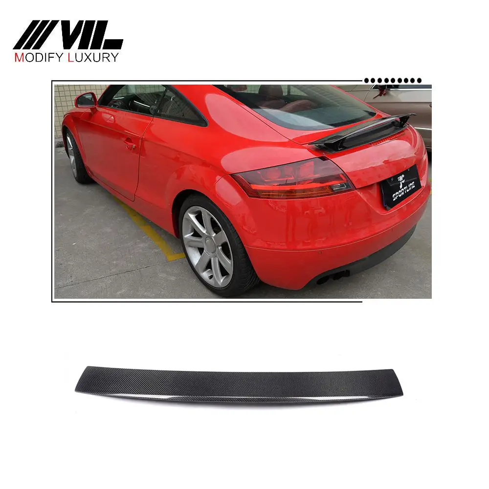 Spoiler Bagasi Belakang Serat Karbon, untuk AUDI TT 8J MK2 TTS 2008-2014