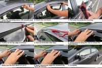 Visera para Ventana de Auto GCS NS174 para Nissan Sentra 1990-1993 B13, Acrílica, Protección Solar y Contra Lluvia, con Cinta Adhesiva Doble
