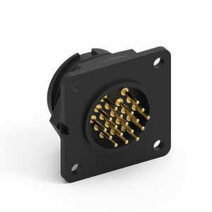 Connecteur mâle de type PCB à verrouillage frontal 18 broches taille D, étanche IP67, 5A - Product Image 2
