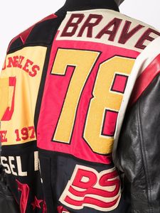 Veste universitaire classique d'hiver pour homme avec logo personnalisé, à double face, coupe-vent, respirante, en laine - Product Image 4