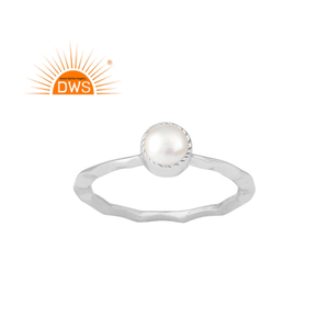 Nouvelle Bague Empilable en Argent Sterling Fin avec Perle Naturelle 2026 pour Femme - Fabricant de Bijoux - Product Image 1
