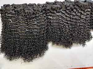 Mèches de cheveux humains vierges, non traités, Deep Curly trame, Closure Frontal, échantillon gratuit, queues de cheval brésiliennes vierges et Clip - Product Image 5