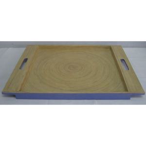 Plateau de service en bambou artisanal en laque écologique durable et élégant - Product Image 4