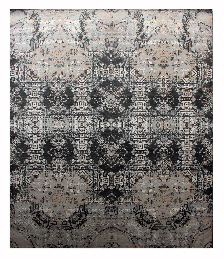 TOP SELLING VINTAGE PATTERN BAMBOO SILK AND WOOL HAND KNOTTED CARPET