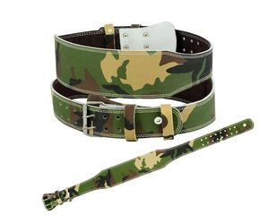 Camouflage Design Leather <b>Weight</b> Lifting <b>Belt</b> 4in 6in Back Support Fitness Training Powerlifting Gym <b>Belts</b> New Style Green <b>Belt</b> - Product Image 4
