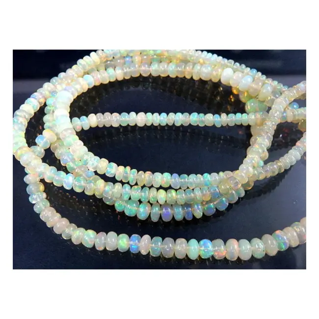 Wholesale High Quality Premium Quality Ethiopian Crystal Opal Loose Beads Beads Smooth Rondelle