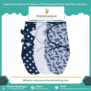 Indian Factory Supply Wholesale Custom Made Adjustable <b>Swaddle</b> Wrap - Product Image 3