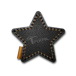 Low MOQ Personalized Embroidery Leather Patches Custom Patches In Leather