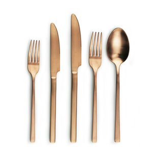 Juego de Cubiertos de Latón chapado en oro de fabricante de 4 piezas de la India - Product Image 3