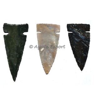Pointes de flèche indiennes Pierres précieuses d'agate 2 à 2.5 pouces Emballage standard pour la vente en gros de pointes de flèche en pierre d'agate de 2 pouces - Product Image 2