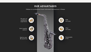 เครื่องดนตรีเกรดสูงแปรง Baritone Sax Baritone แซ็กโซโฟนพร้อมเคส