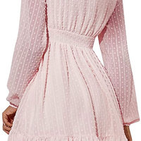 Macheda — robe courte et élégante pour femme, tenue décontractée de haute qualité, sans manches, couleur rose, été