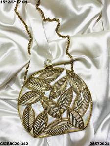 Handmade Designer Brass Mother of <b>Pearl</b> <b>Clutch</b> Purse for Wedding Bridal Parties-Luxury Evening <b>Bag</b> - Product Image 5