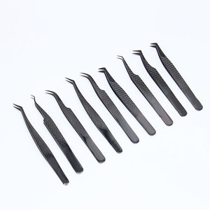 Pinces à épiler professionnelles en acier inoxydable pour extensions de cils, pointe pointue, pour cils volumineux, tailles 12-14 cm, personnalisées - Product Image 5