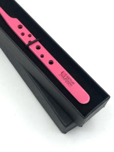 Instruments de beauté professionnels en acier inoxydable courbé rose poudre revêtement cercle Style diamant poignée extension de cils pince à épiler - Product Image 4