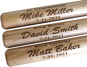 Bates de Béisbol/Sóftbol de Madera de Álamo con Grabado Personalizado para Nombres de Jugadores o Nombres de Empresas - Product Image 2