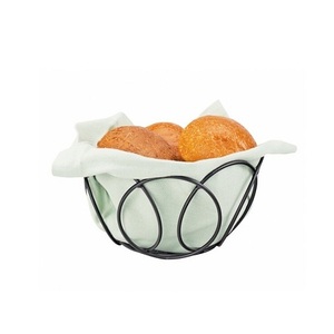 ตะกร้าใส่ขนมปังทรงกลมพร้อมที่จับตะกร้าเครื่องครัวเหล็กสีดำ - Product Image 6