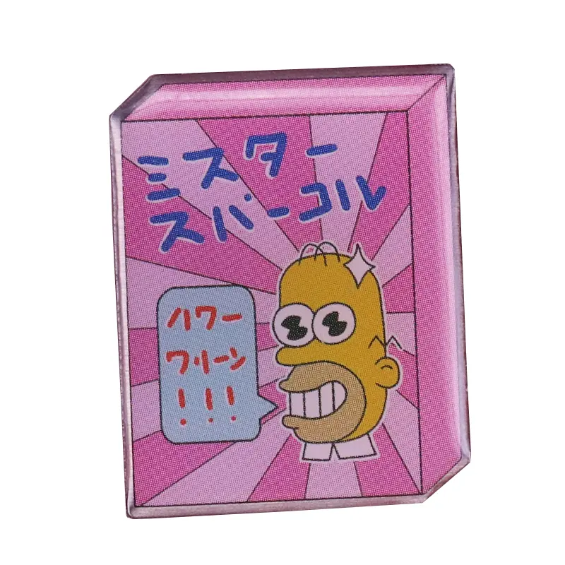 Mr sparkels Speaking Japanese Badge面白い書道エナメルブローチアメリカの漫画のジュエリー