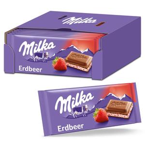 6 X Mixed Flavours MILKA Chocolate Random Bars with Box (VSTAR)