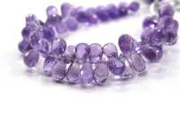 50 perles de pierre précieuse d'améthyste rose naturelle, facettées, en forme de goutte d'eau, 5x7-5x8mm, certifiées par un tiers, pour la fabrication de bijoux