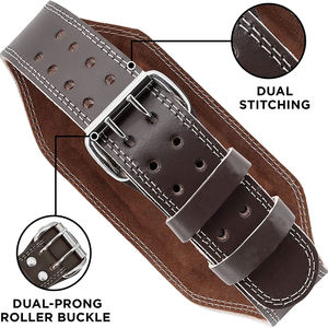 Cinturón de Levantamiento de Pesas Ajustable de Cuero Genuino y PU para Hombre - Soporte Lumbar para Levantamiento de Pesas - Product Image 5