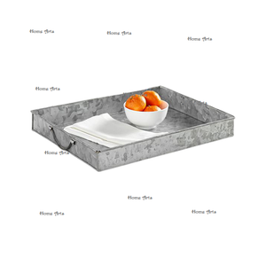 Bandeja de postre galvanizada de calidad superior Diseño clásico Forma rectangular Dátiles Dulces Bandeja para servir al precio más bajo - Product Image 1