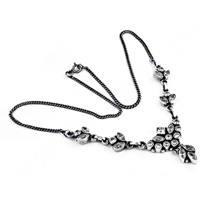 Exclusive Cubic Zirconia <b>Necklace</b> Shiny CZ 925 Solid Sterling Silver <b>Delicate</b> Gorgeous Optimal High Class Jewellery - Product Image 1