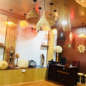 Rétro Pendentif Lumière, abat-jour De Forme; À la main En Osier Rotin Abat-Jour Moderne Conque Naturelle Conception Tissage Lampe (Modèle No: SS-615) - Product Image 4