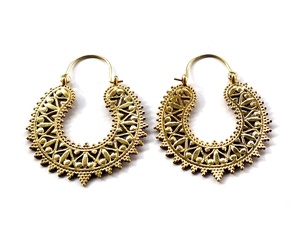 Unique Exotic Handmade Brass <b>Hoop</b> <b>Earring</b> Indian <b>Fashion</b> Brass <b>Hoop</b> <b>Earring</b> for Girl - Product Image 1