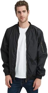 Lightweight Slim Fit <b>Men's</b> Winter Bomber <b>Jacket</b> Custom Stand Collar Baseball Uniform Casual <b>Summer</b> Parka Stitching Design - Product Image 2